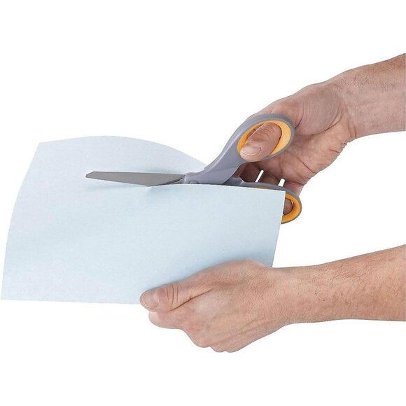 🆕 Titanium Straight Scissor Grey Sharper Longer Lasting Cutting Edge Soft Grip - Picture 7 of 8